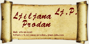 Ljiljana Prodan vizit kartica